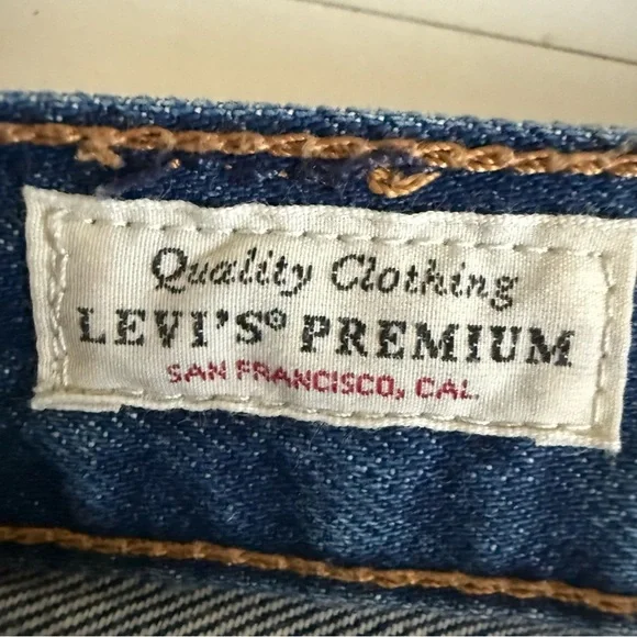 Levi's Premium | 5 Moto Colorblock Crop Buttonfly Jeans | 100% Cotton | Sz 29/28 - Picture 10 of 15